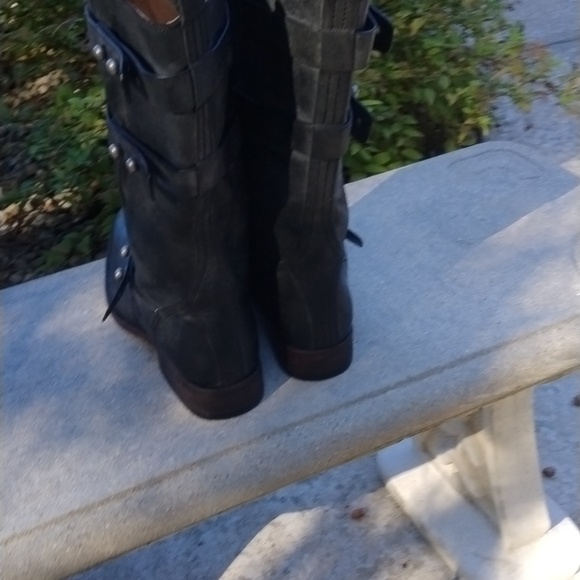 Lucchese Spirit Womens Boots Side Zip Thripple Strap size 9 - Picture 6 of 13